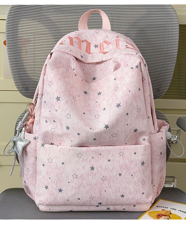Stern-gedruckter Multi-Taschen-Schulrucksack