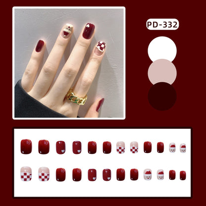 Künstlerisches Press-On Nagelset Brehn