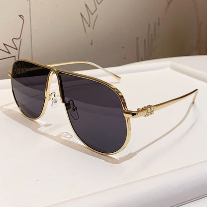 Herren Luxuriöse Übergroße Aviator Sonnenbrille Brehn