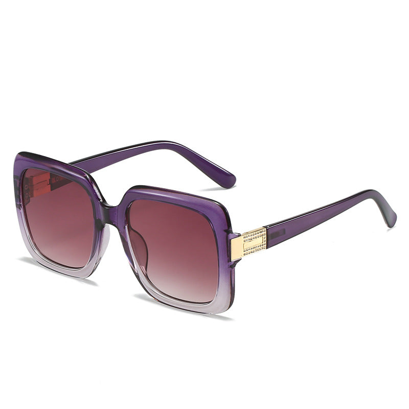 Damen elegante oversized Sonnenbrille mit luxuriösen Metallakzenten Brehn