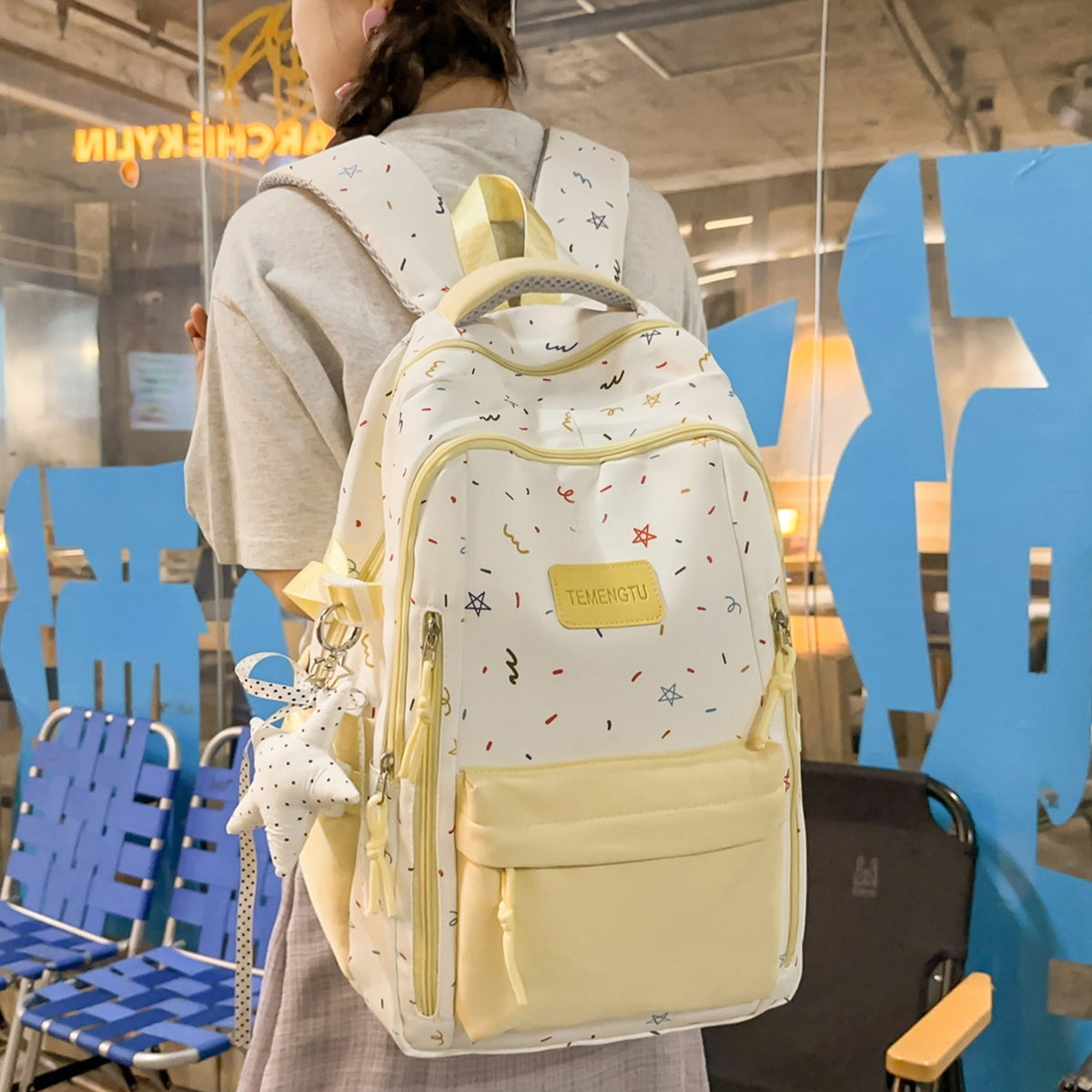 Trendy Dekorative Gemusterte Rucksack Brehn