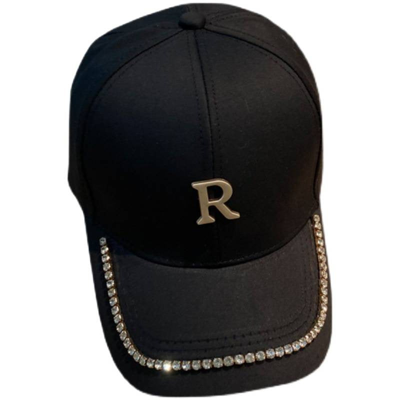 Damen Nieten Strass Baseball Cap Brehn