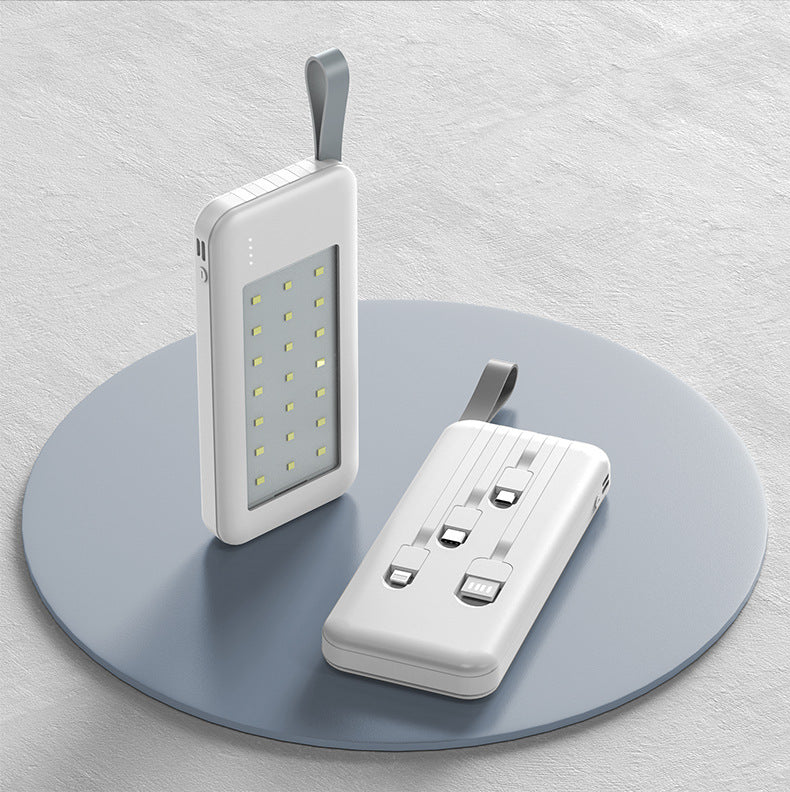 Tragbare Powerbank mit Integrierter LED-Lampe und Schnellladefunktion Brehn