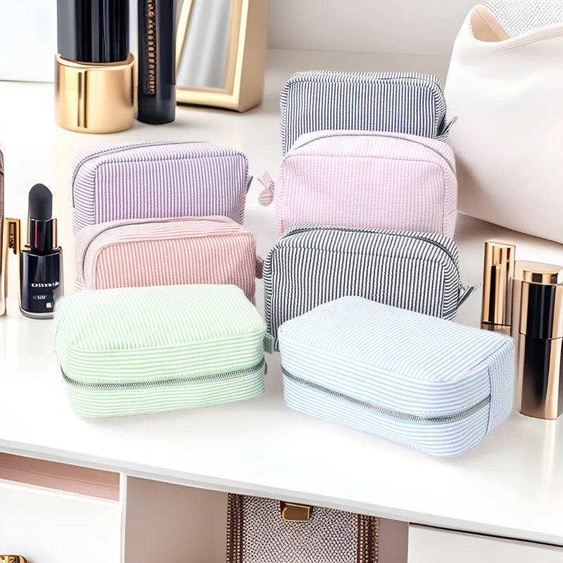 Kosmetik-Organizer-Tasche Aus Strukturiertem Material Brehn