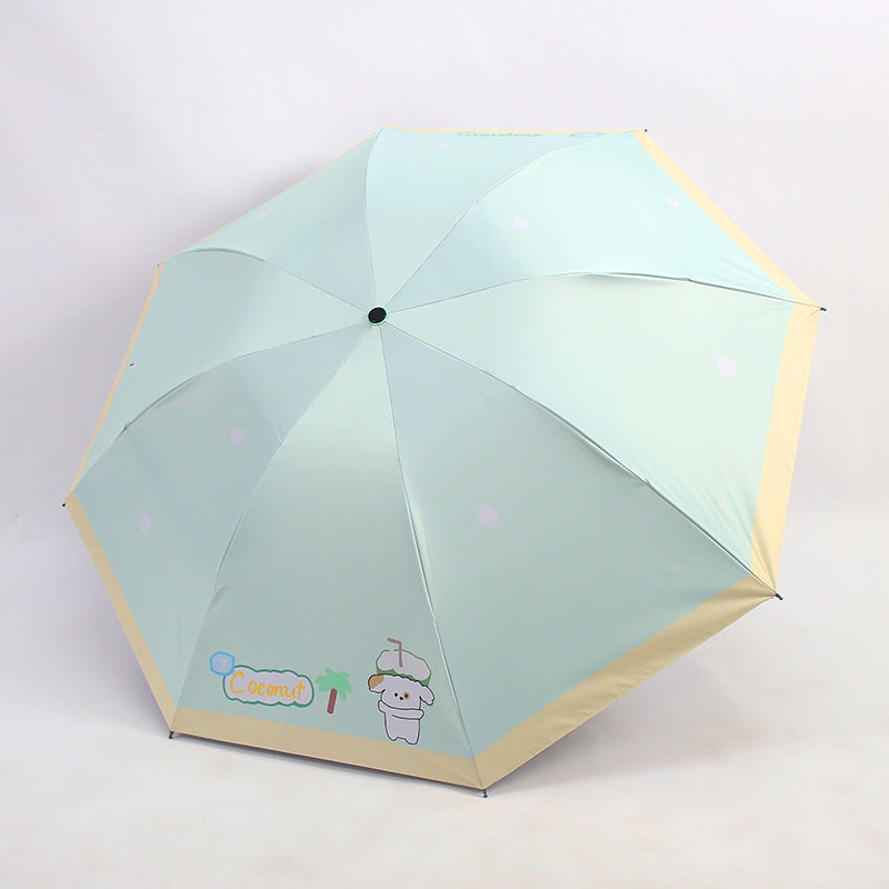 Damen Faltbarer Regenschirm mit niedlichem Motiv Brehn
