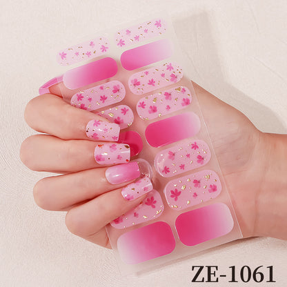 Blumen Design Nagelkunst Wraps