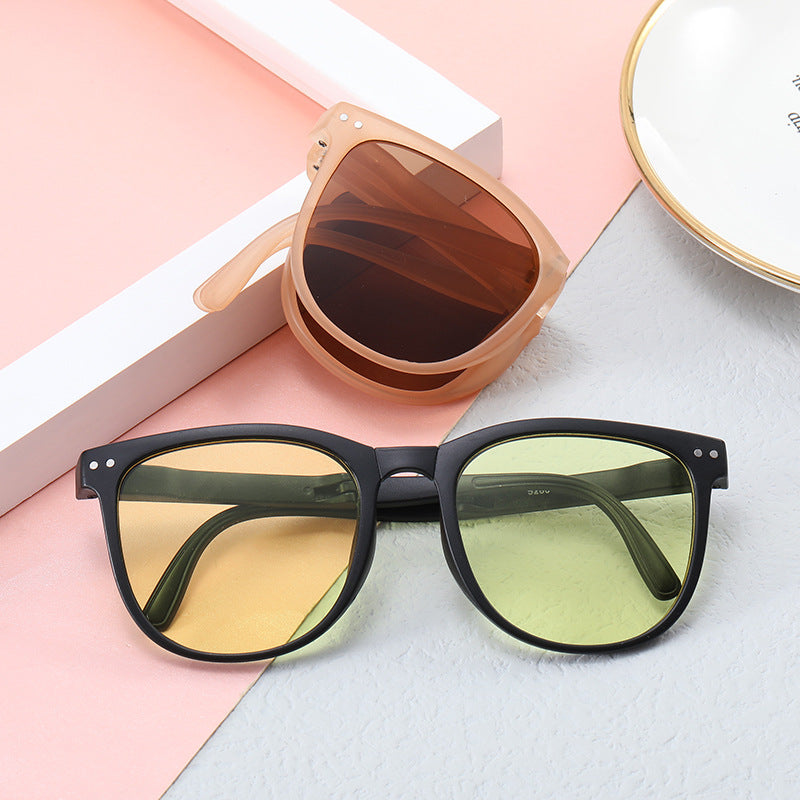 Damen modische Oversized-Sonnenbrille mit verspiegelten Gläsern Brehn