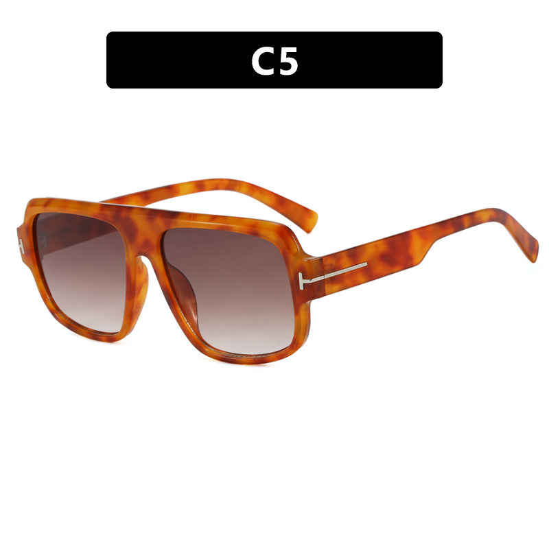 Damen modische quadratische Sonnenbrille mit trendigem Schildkrötenmuster Brehn