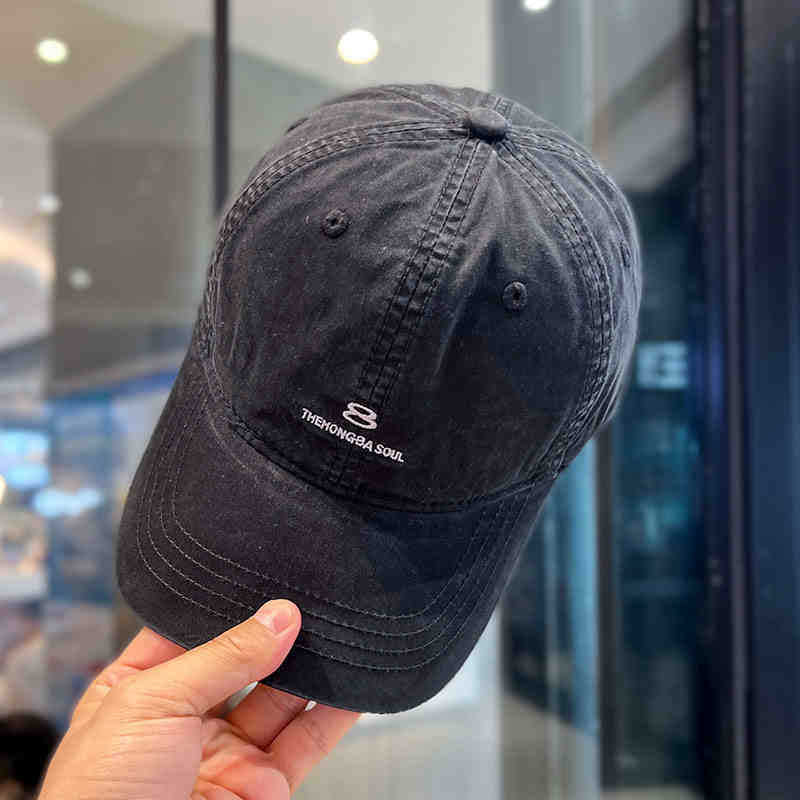 Herren Distressed Baumwoll Baseball Cap Brehn