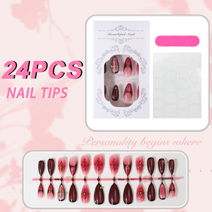 Dekorative Florale Press-On Nagelkunst Brehn