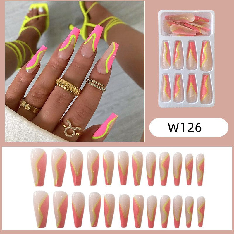 Künstlerische Gradient Press-On Nagelspitzen
