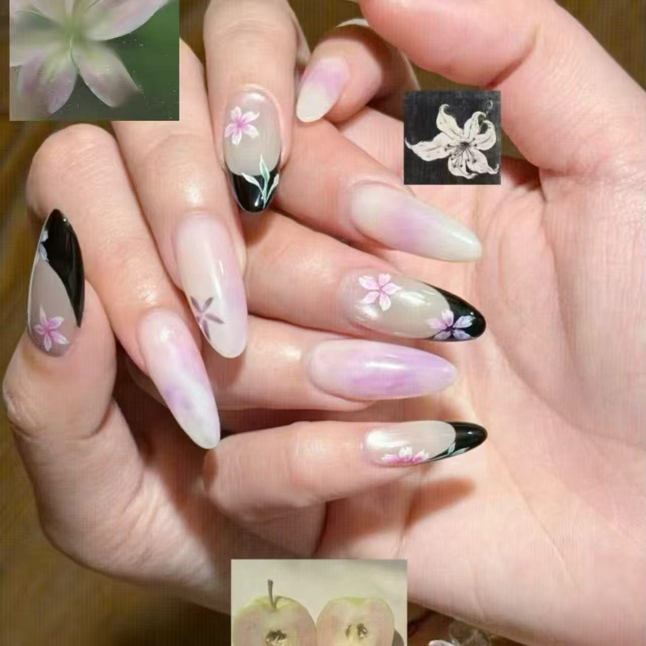 Künstlerisches Stiletto-Nagelset Brehn