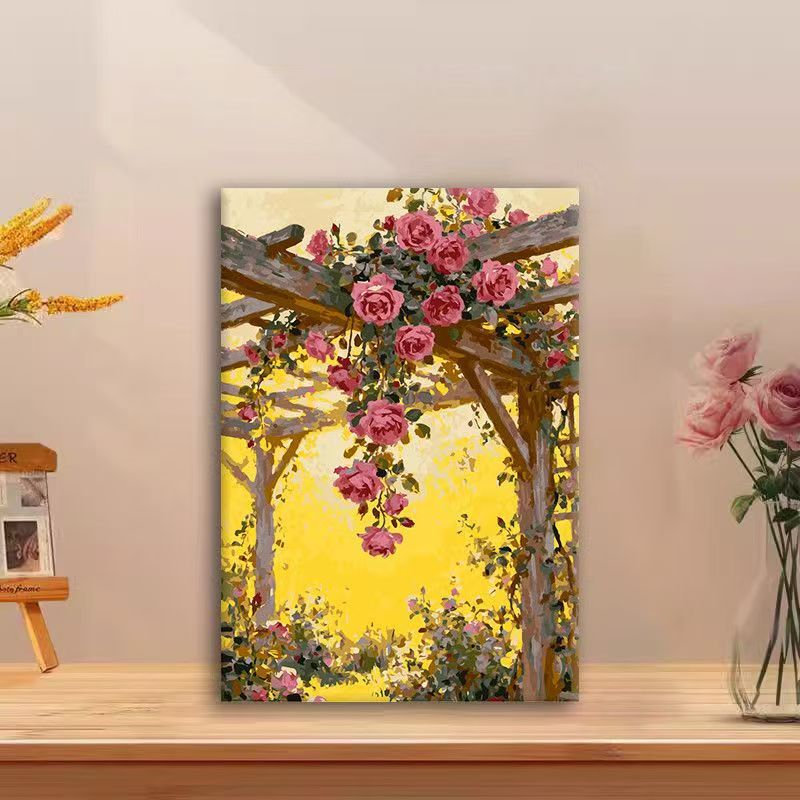 Blumengemustertes Leinwand-Wandkunst Brehn