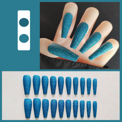 Glänzendes Langes Coffin Press-On Nails Set