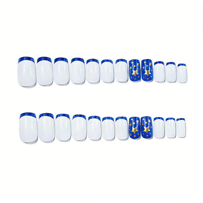Stern-verzierte Acryl-Nagelerweiterungen Brehn