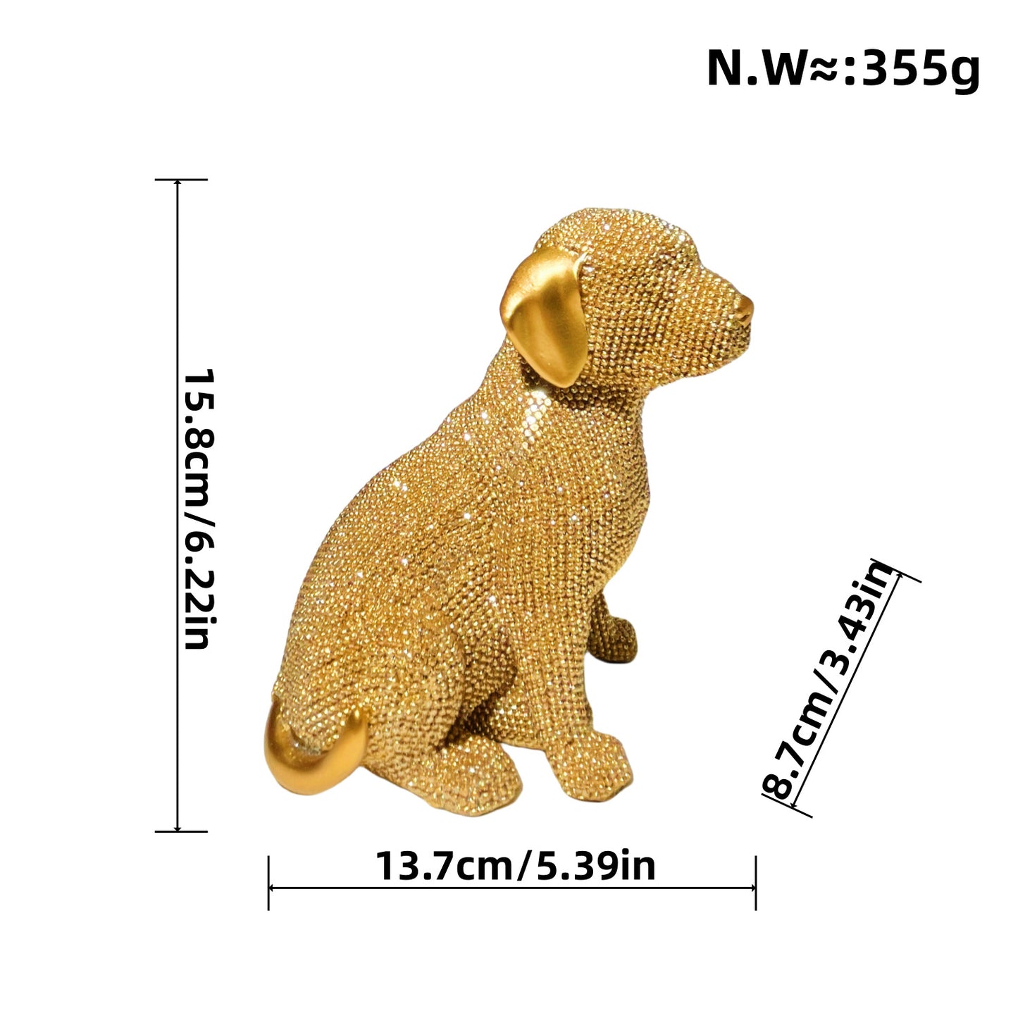 Dekorative Hundefigur im modernen Design Brehn