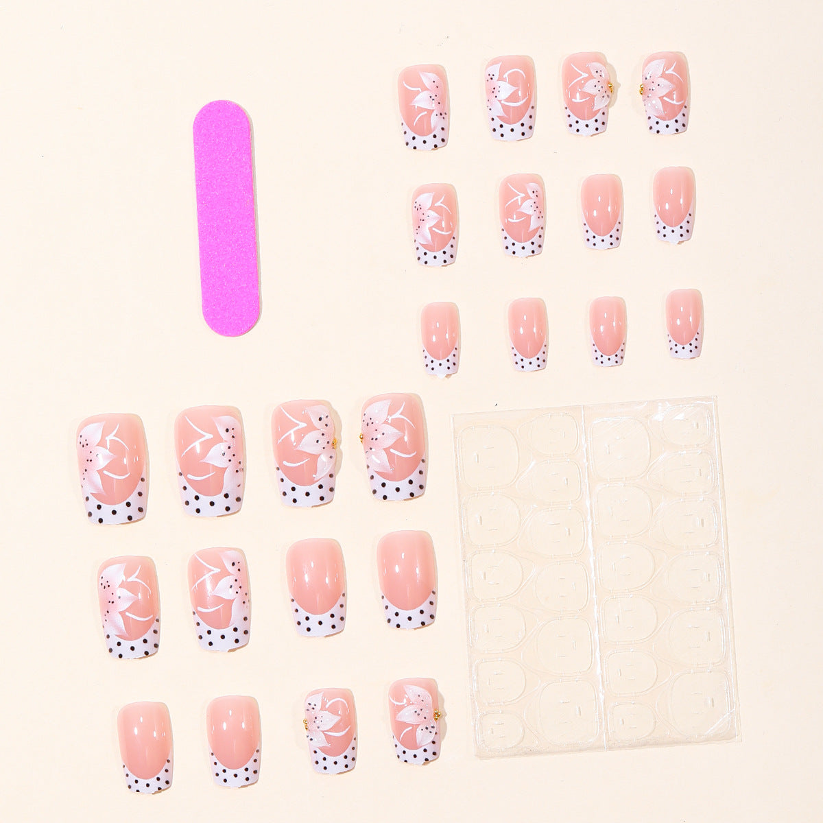 Floral Französische Spitze Acryl Nagelkunst Brehn