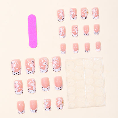 Floral Französische Spitze Acryl Nagelkunst Brehn