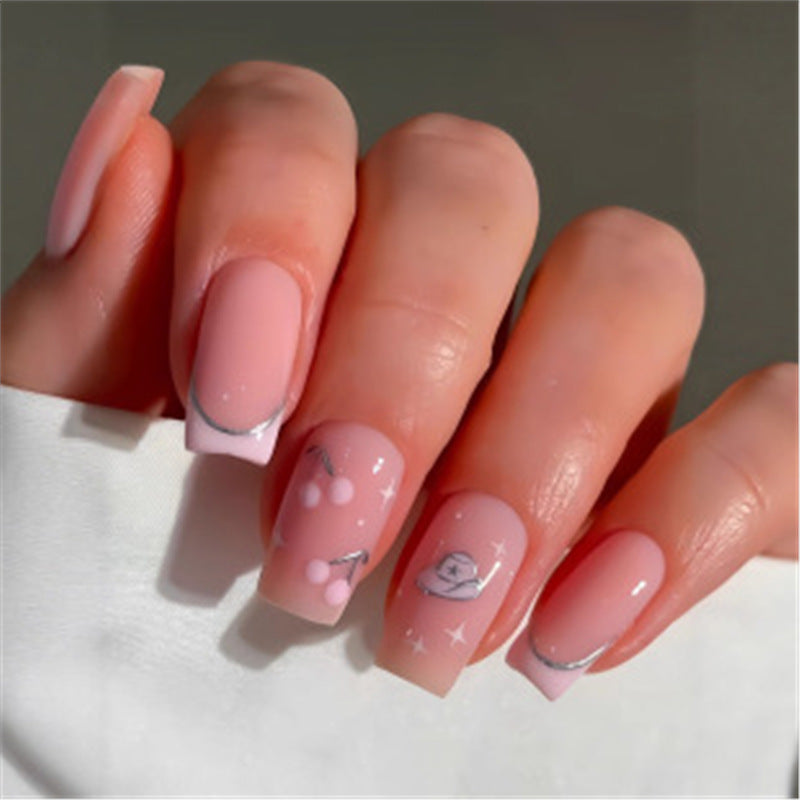 Künstlerisches Press-On-Nagelset mit Premium-Verzierungen Brehn
