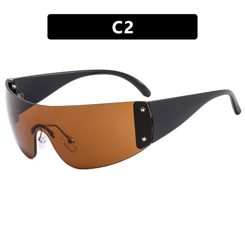Damen futuristische Sport-Sonnenbrille Brehn