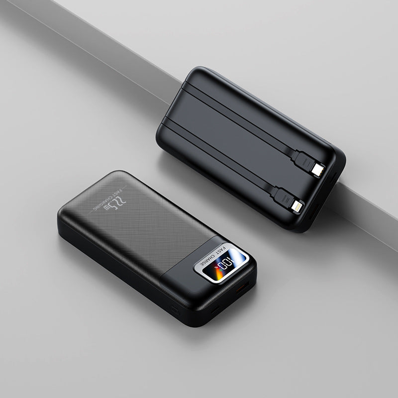 Tragbare Powerbank mit Intelligentem Kabelmanagement und Digitalem Display Brehn