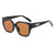 Damen Sonnenbrille im modernen quadratischen Design mit klaren Gläsern Brehn
