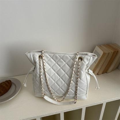 Gepolsterte Kunstleder-Shopper-Tasche