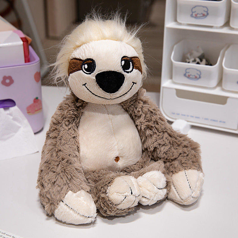 Plüsch Waschbär Weiches Fell Sitzendes Plüschtier mit besticktem Gesicht und flauschigem Schwanz Brehn