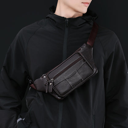 Kompakte Leder-Taillen-Tasche