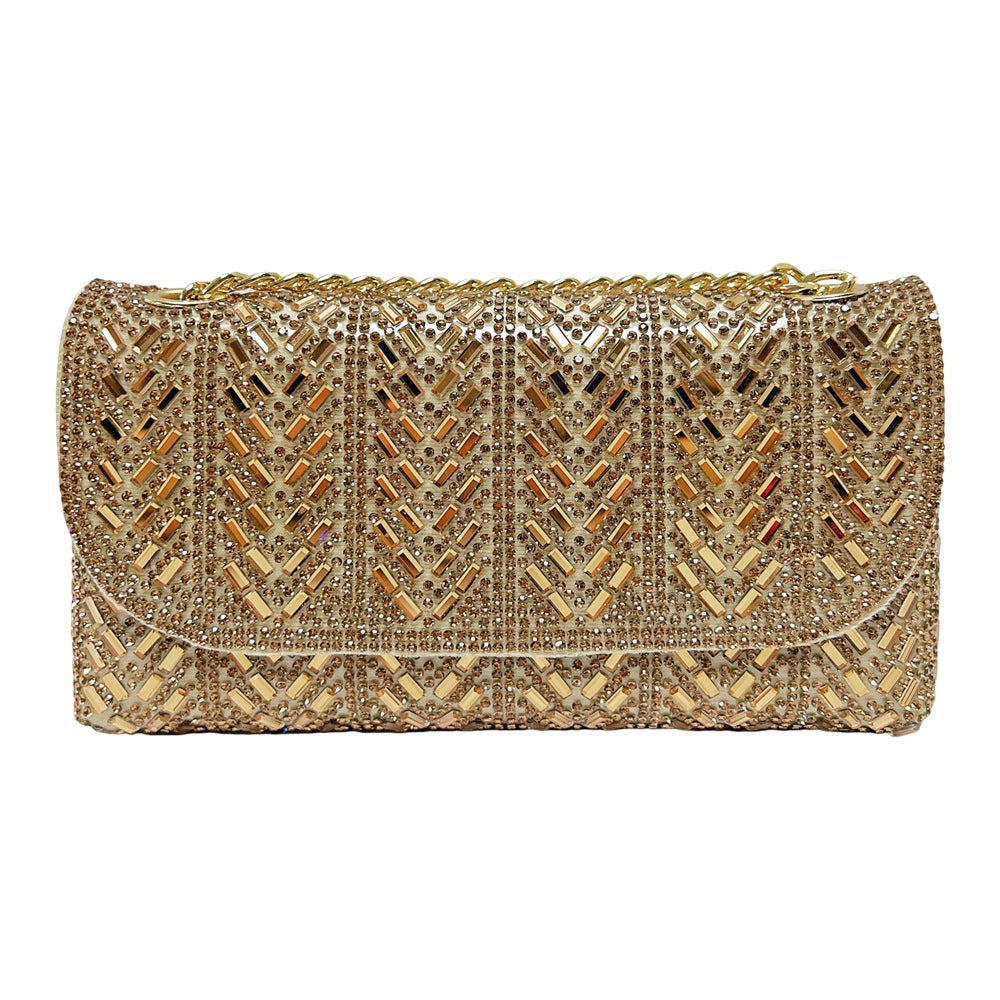 Dekorative Kristallbesetzte Abendclutch