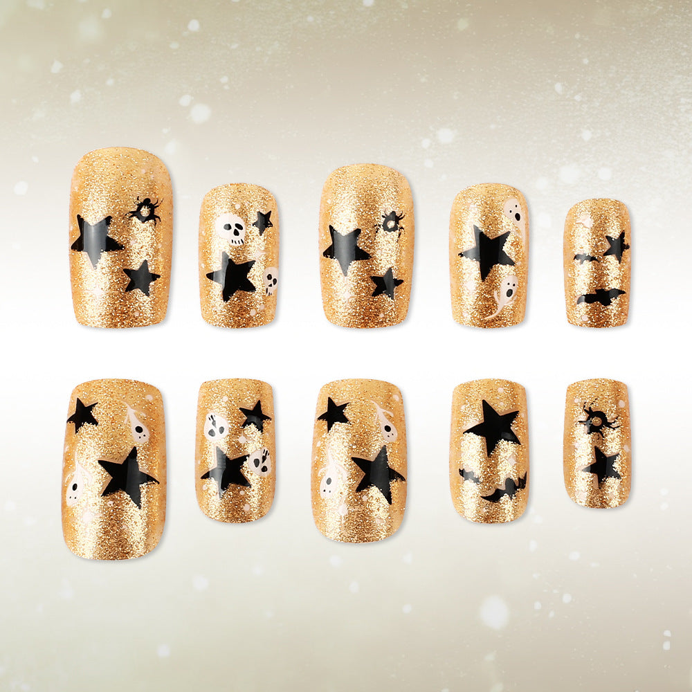 Halloween-Themen Glitzer Nagelkunst Brehn