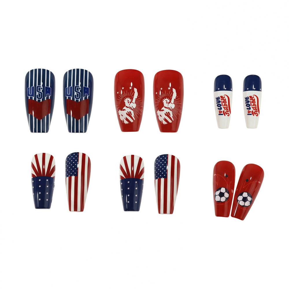 Kunstnägel mit patriotischem Design Brehn