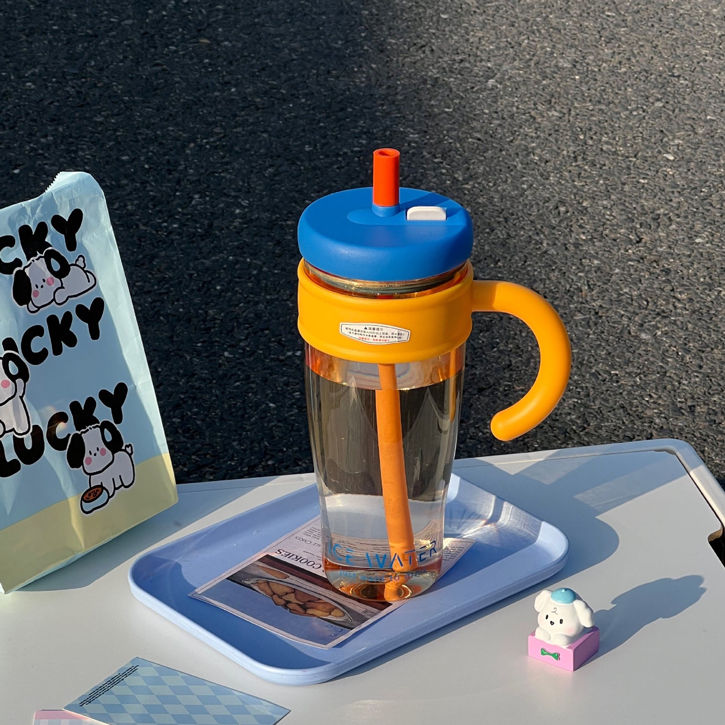 Damen Multifunktionale Kaffeetasse mit Strohhalm Brehn