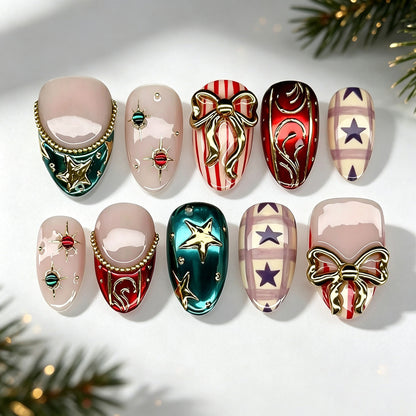 Kreatives Themen-Press-On-Nagelset