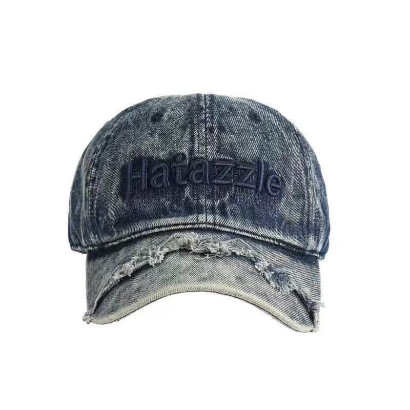 Herren Distressed Denim Baseball Cap Brehn 1784270737