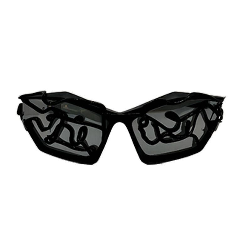 Damen Sportliche Sonnenbrille mit futuristischem Design Brehn