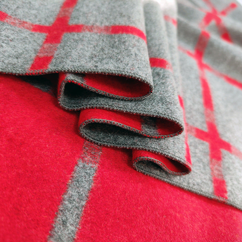Damen Eleganter und warmer Schal mit geometrischem Muster Brehn