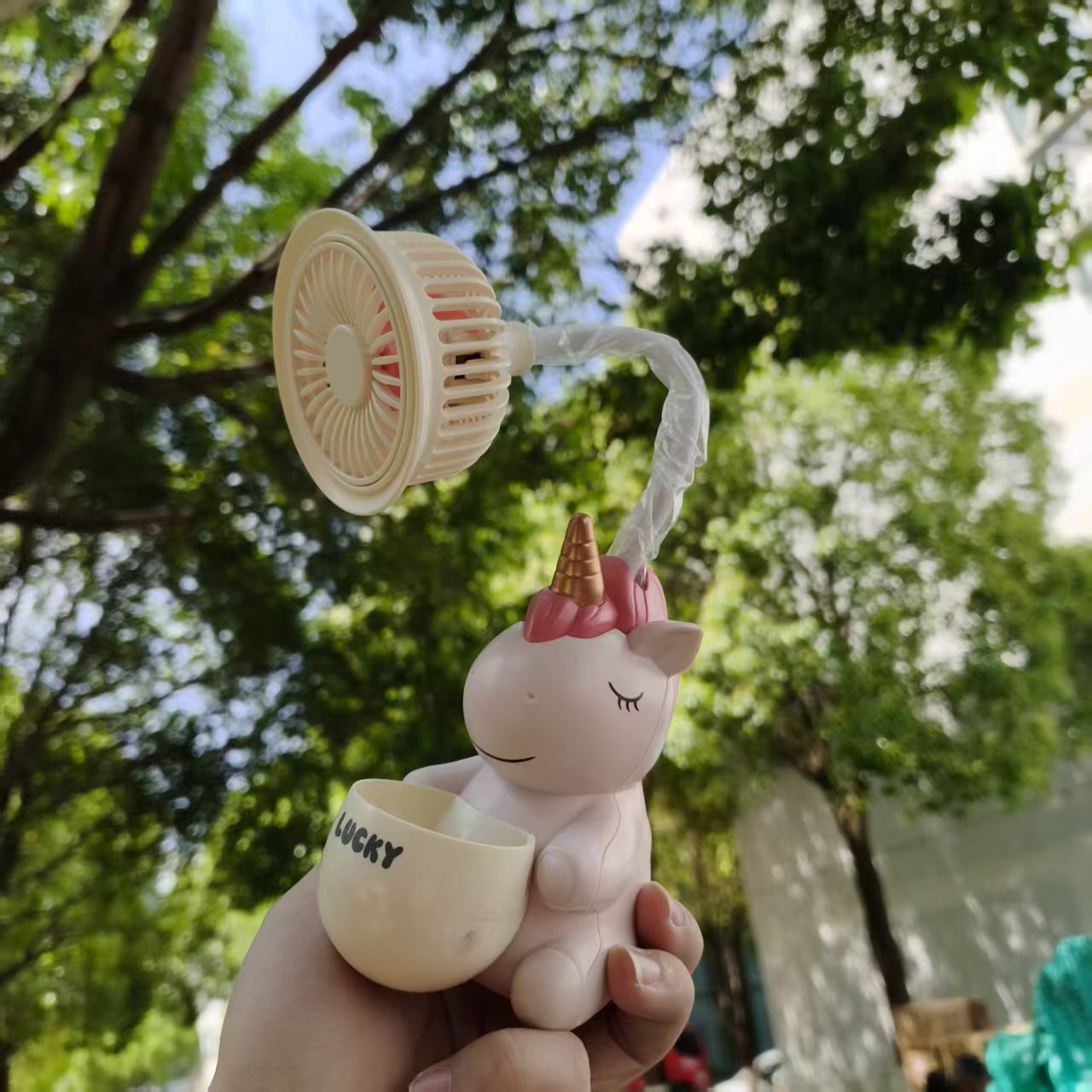 Unisex Tragbarer Mini-Fan mit einzigartigem Einhorn-Design Brehn