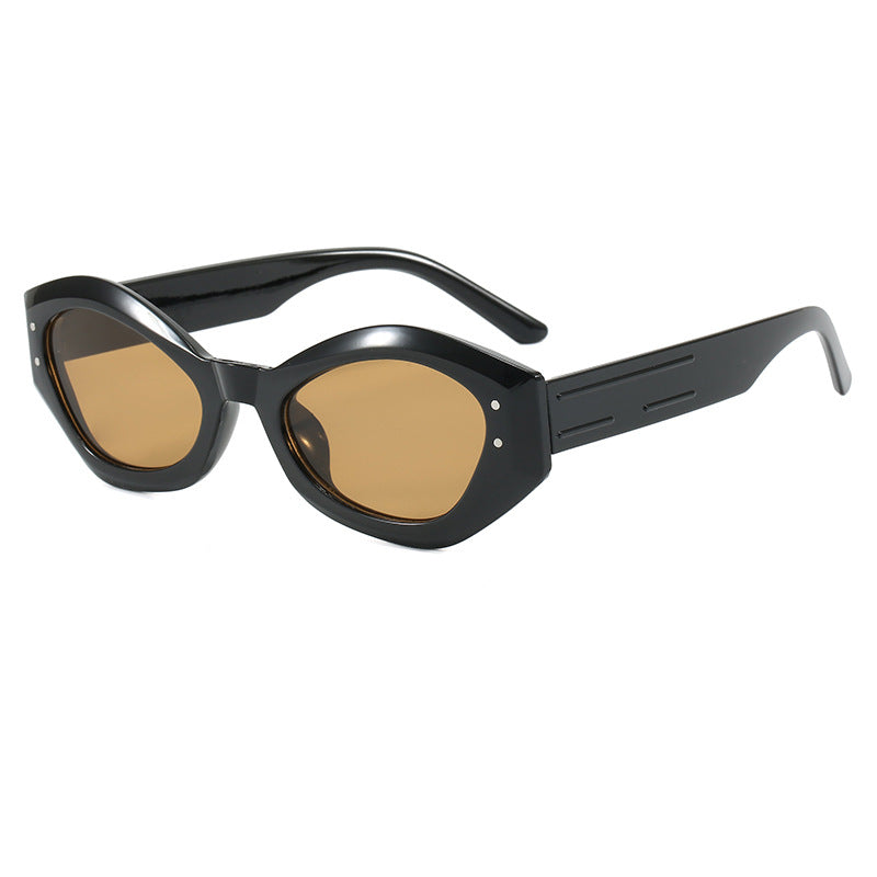 Damen Cat-Eye Sonnenbrille mit modernem Design und breitem Rahmen Brehn