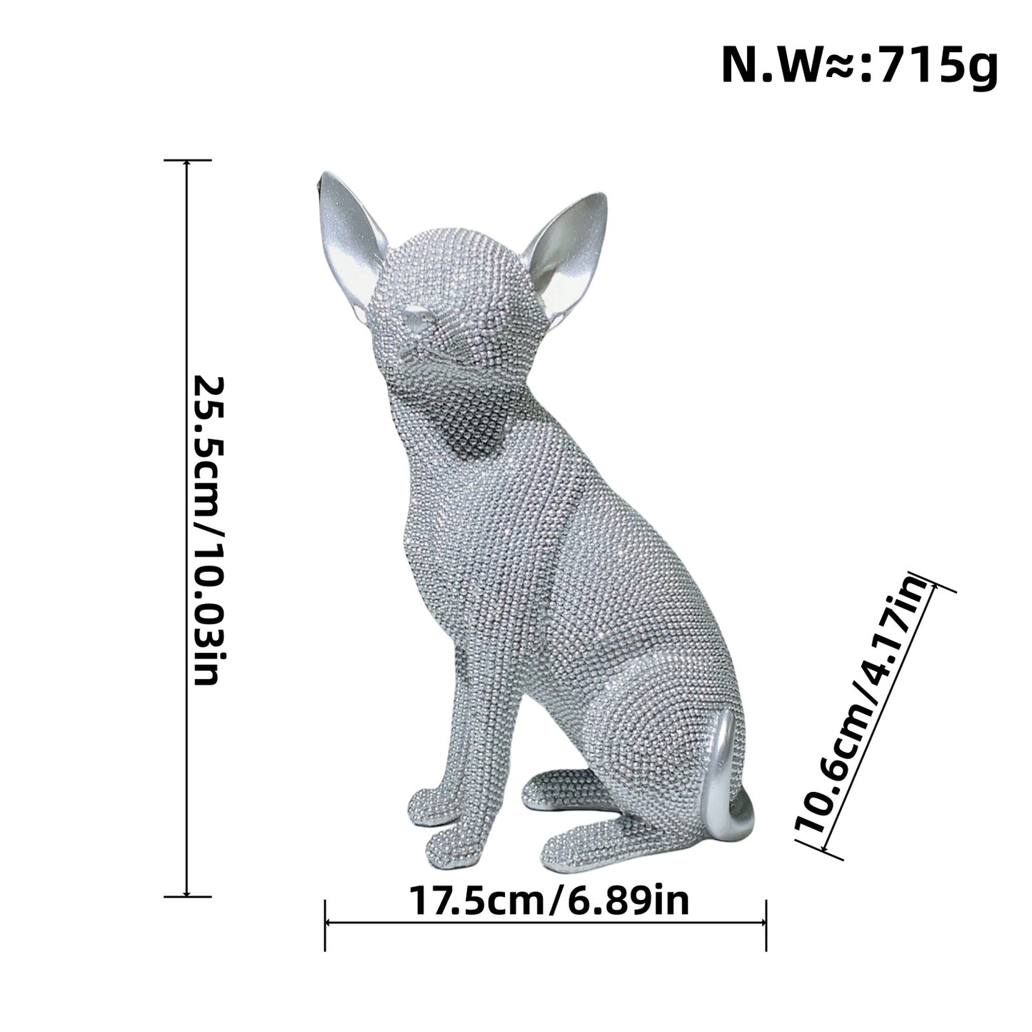 Dekorative Hundefigur im modernen Design Brehn