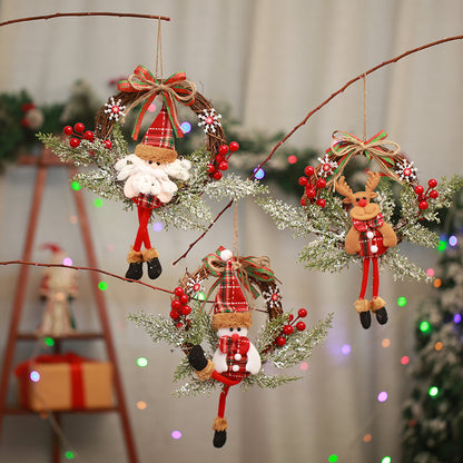 Weihnachtskranz Dekoration mit Schneemann-Design Brehn
