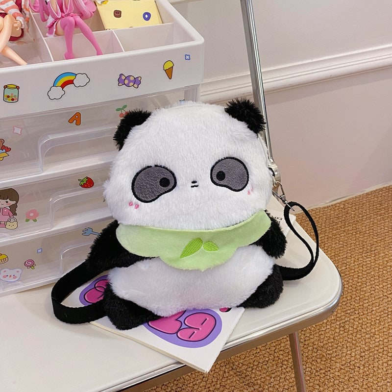 Niedliche Plüsch-Panda-Umhängetasche