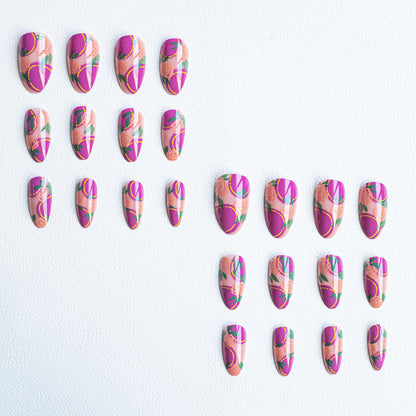 Floral Rose Acryl-Nagelkunst