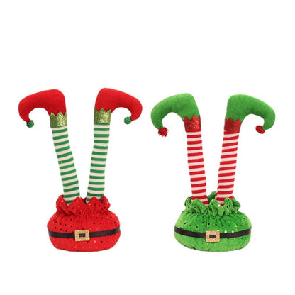 Weihnachtsplüschfigur mit beweglichen Elfensäulen