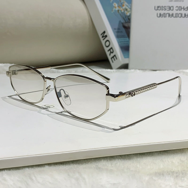 Damen elegante Sonnenbrille mit funkelndem Metallrahmen Brehn