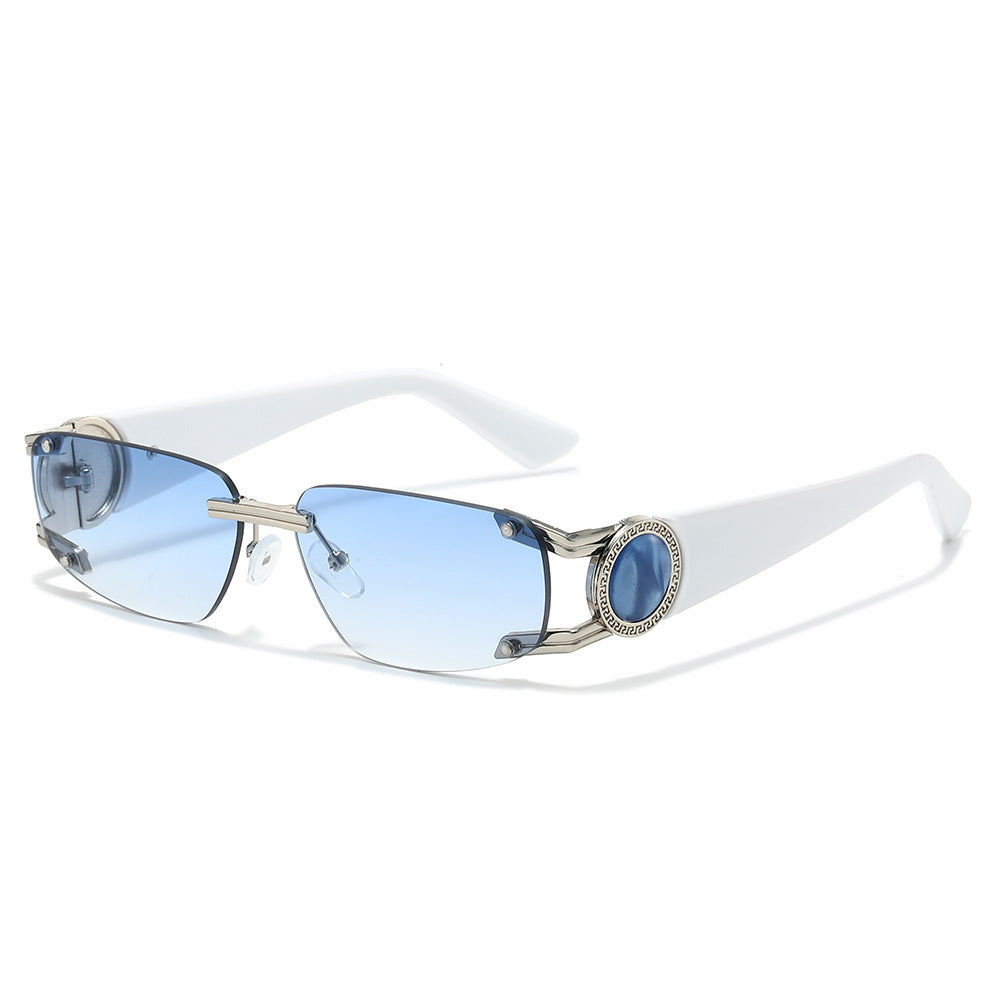 Stylische Minimalistische Rechteckige Sonnenbrille Brehn