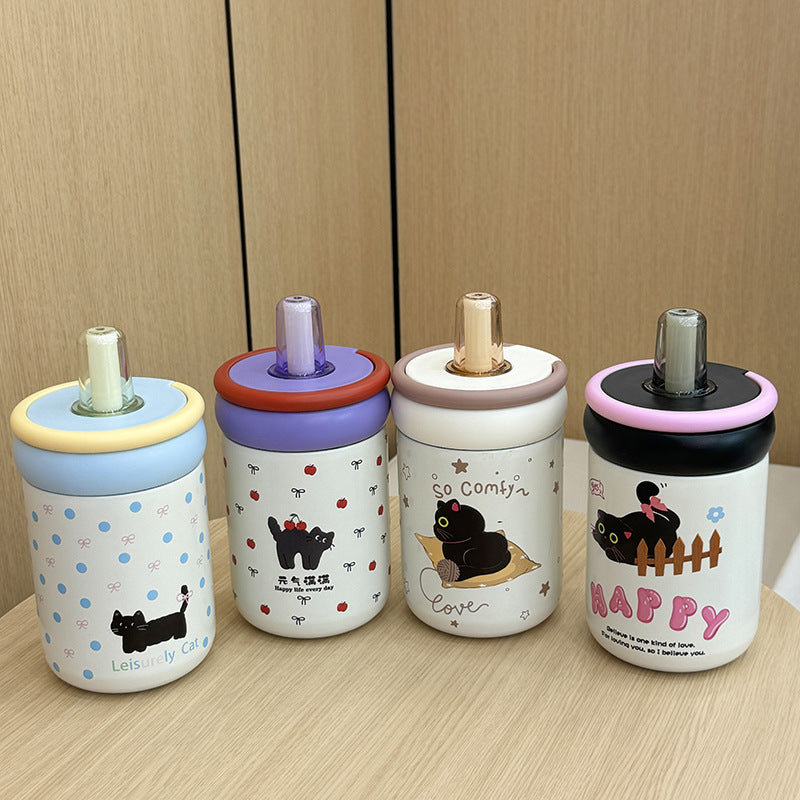 Damen Trinkflasche mit innovativem Silikonverschluss und spielerischem Design Brehn