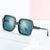 Damen quadratische modische Sonnenbrille mit polarisierten Gläsern Brehn