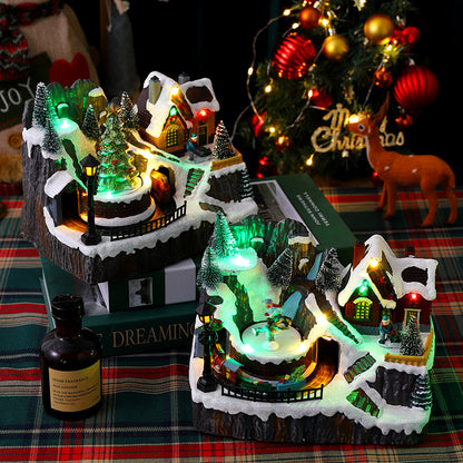 Weihnachtsdorf mit Lichtern Brehn