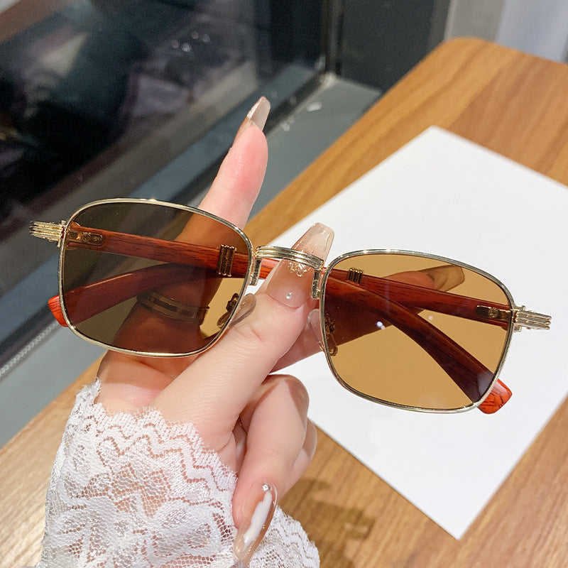 Damen Sonnenbrille mit luxuriösem Holzrahmen Brehn